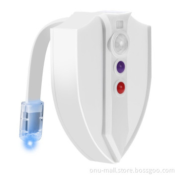 Motion Activated Waterproof Toilet Nightlight with 8 Colors Night Light UV Sterilizer